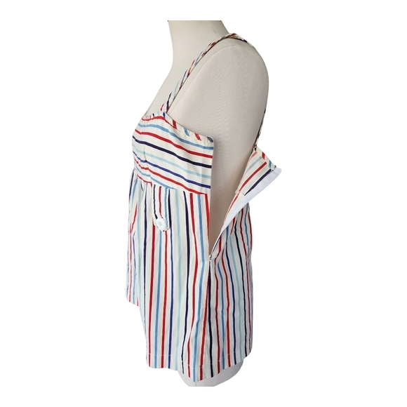 Akira Chicago Multicolor Striped Sleeveless Tank Top – S L – Red, White & Blue - Picture 9 of 12
